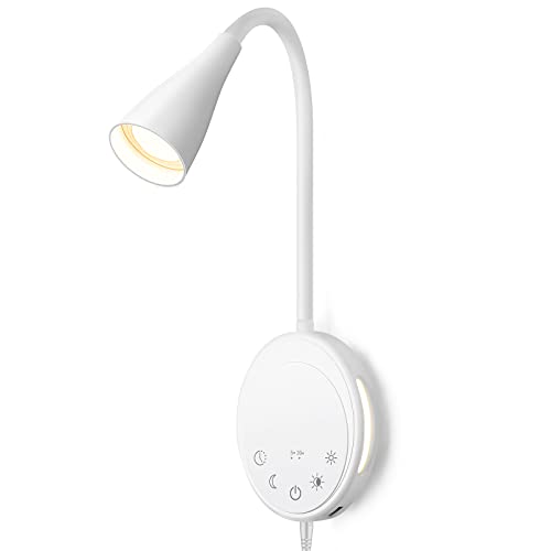 SANKEDOU weiße LED Wandleuchte, Buch Licht zum Lesen im Bett mit Touch Control,...