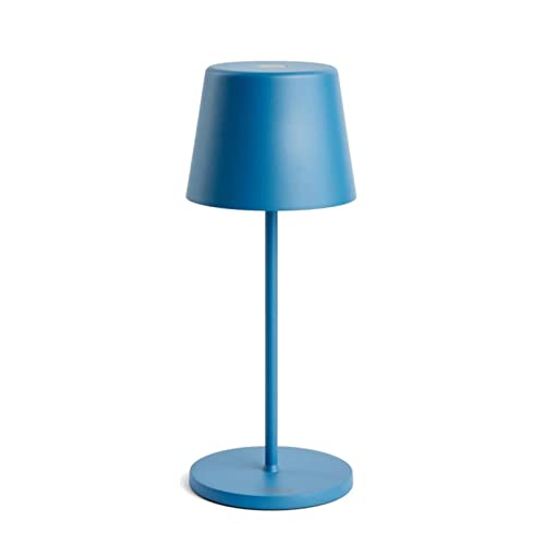 Pertrix LED Akku Gartentisch Leuchte Blau stufenlos dimmbar - IP65 Tisch Lampe...