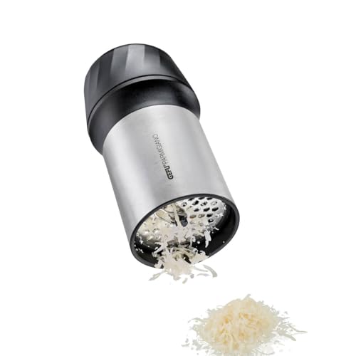 GEFU Parmesanreibe mit 2 Diamond Laser Cut Reibscheiben - Fein- und Flockenhobel...