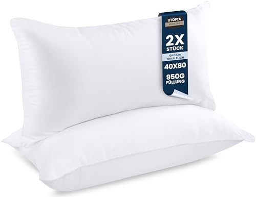 Utopia Bedding 2er Set Kissenfüllung 40 x 80 cm, Innenkissen Füllkissen...