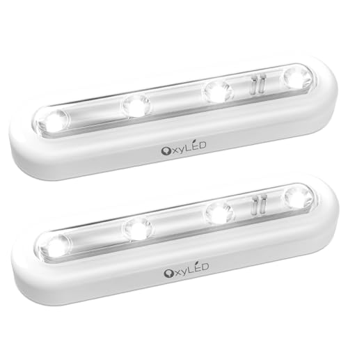 OxyLED Led Lampe Batteriebetrieben, Led Schrankbeleuchtung Batterie 2 Pack...