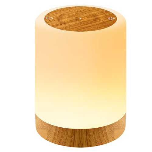 Auxmir Nachtlicht Nachttischlampe Touch Dimmbar mit 256 RGB Farben & 4 Modi,...