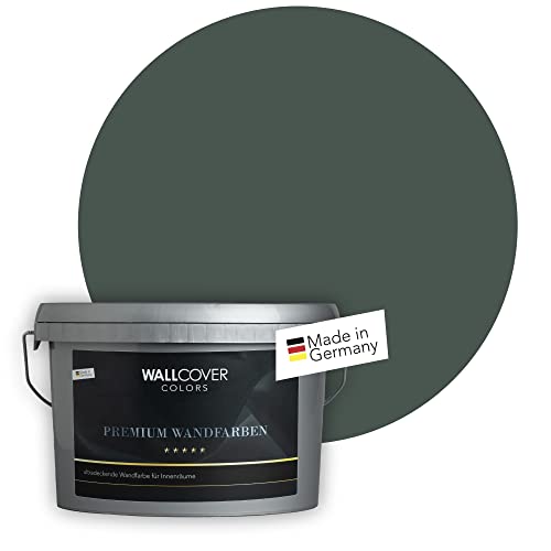 WALLCOVER Colors PREMIUM Wandfarbe Grün für Innen 2,5 L Matt Harmonisches...