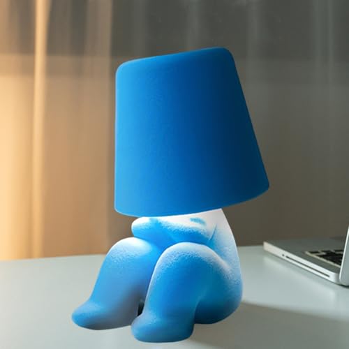 Umikk Nachttischlampe mit Touch Steuerung, Kreative Thinker Statue Dekorative...