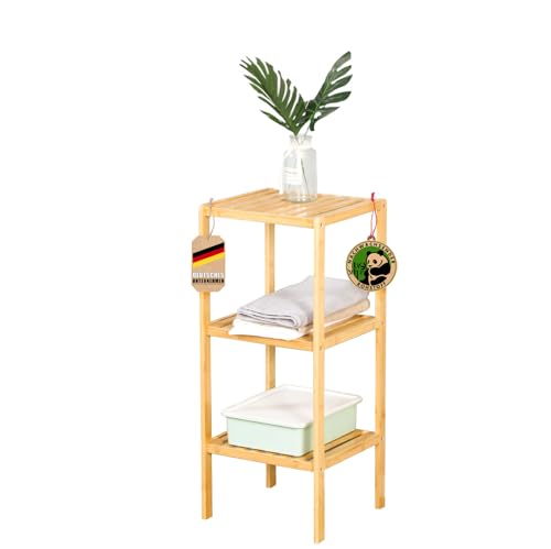 Floordirekt Bambus Regal, schmales Standregal für Badezimmer, Schlafzimmer,...