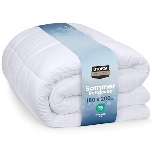 Utopia Bedding Bettdecke 180 x 200 cm, Ganzjahres-Bettdecke, Leichte Bettdecke...