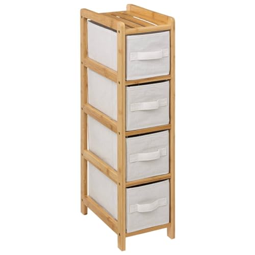 5five - feines Regal mit 4 körben Tidy Box aus Bambus
