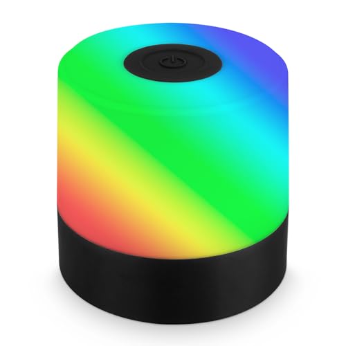 BRILONER - Mini LED Tischlampe kabellos mit Touch buntes RGB+w Licht,...