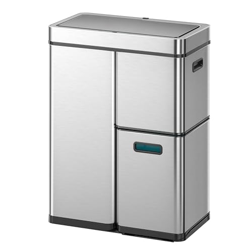 EKO Mirage Plus Mülltrennsystem mit 3 Fächer, 2 x 15 L und 30 L, Recycler...