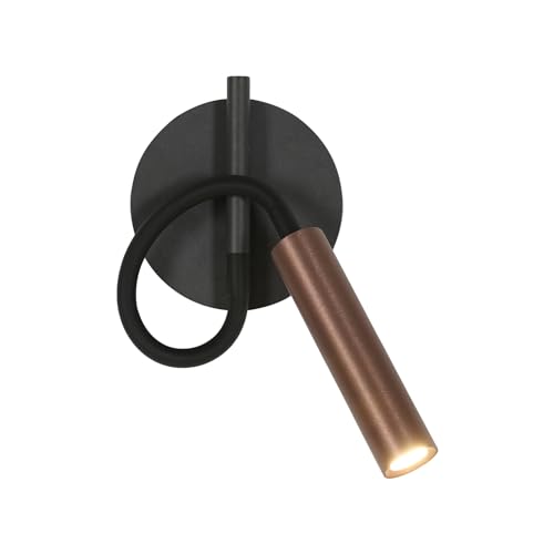 LED Wandleuchte Innen, Leselampe Bett Wandmontage 4W, Wandlampe Schwarz...