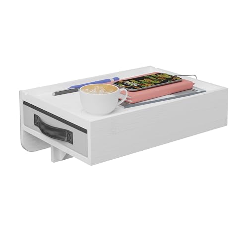 Relaxdays Nachttisch klemmbar, Bambus, HxBxT: 14x37x26,5 cm, Schublade,...