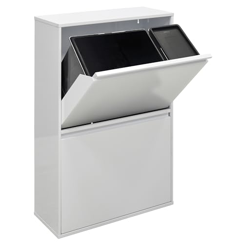 ARREGUI Basic CR601-B Mülltrennsystem aus Stahl | 4 Fächer Mülleimer für die...