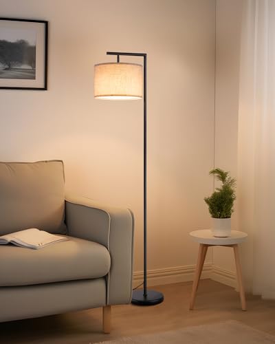 EDISHINE Stehlampe Wohnzimmer 160cm, Bogenlampe Modern mit Beigen Verstellem...