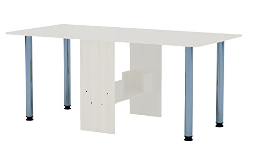 Rodnik Esstisch 174 x 80 x75 cm - ausklappbar - weiß - Klapptisch - Tisch...