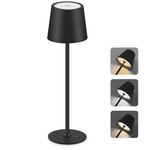 CNMTCCO Tischlampe Kabellos, Wiederaufladbar mit 5200mAh Akku,...