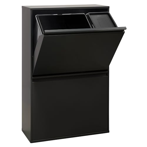 ARREGUI Basic CR606-B2 Mülltrennsystem aus Stahl | 4 Fächer Mülleimer für...