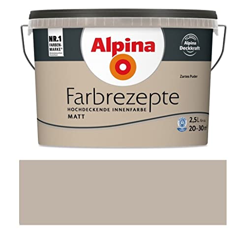 Alpina Farbrezepte Innenfarbe – Zartes Puder matt – Wandfarben für...