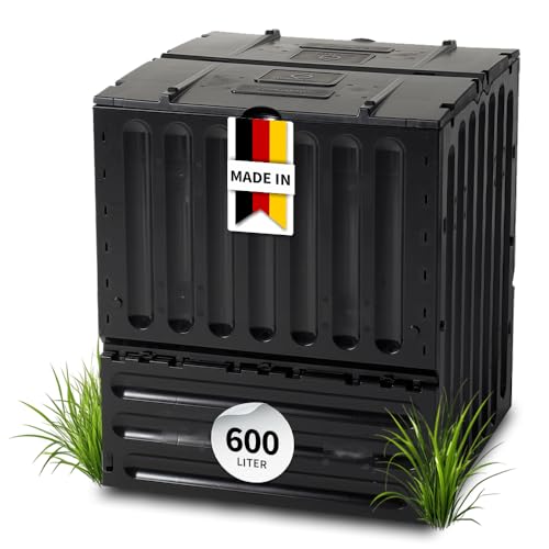 Garantia Eco-King Komposter 600 Liter schwarz - Komposter Garten,...