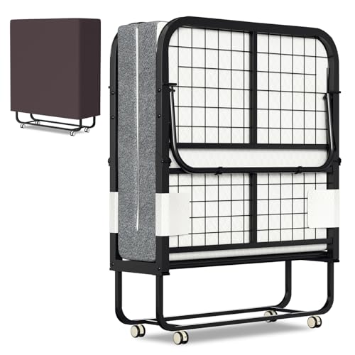 ISOSIL Klappbett 90x200cm Gästebett Klappbarer mit 13CM Schaumstoffmatratze...