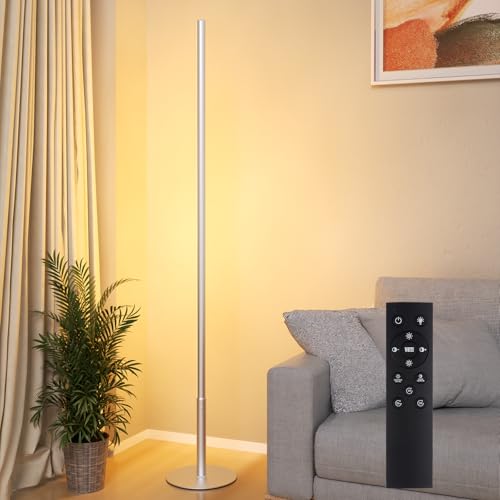 Hzitcigm Stehlampe Wohnzimmer, LED Standleuchte mit Fernbedienung LED Ecklampe...