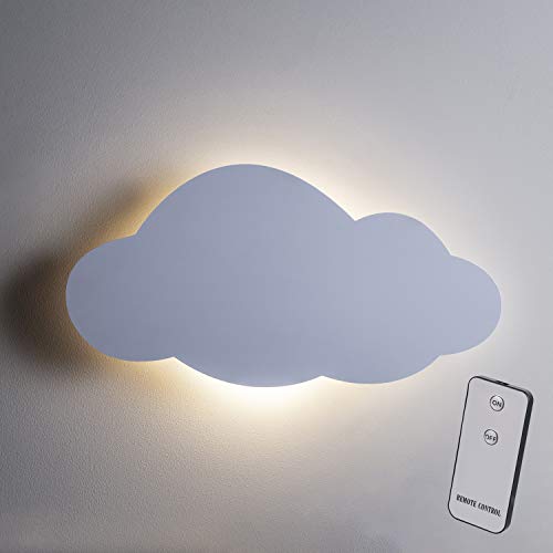 Lights4fun LED Wolkenlampe warmweiß batteriebetrieben mit Fernbedienung und...