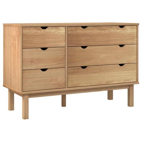 vidaXL Massivholz Schubladenschrank Kommode Schrank Wohnzimmer Schubladenkommode...