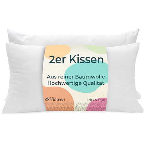 Kissen für Bett 40x80 cm Kopfkissen 2er Set Innenkissen Hypoallergene...