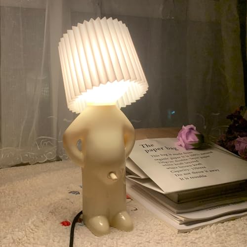 OKESYO Lustiges LED Tischleuchte, Kreative A Little Shy Man Nachttischlampe,...