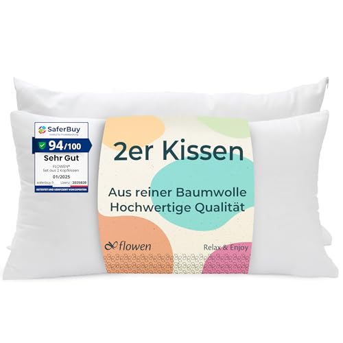 Kissen für Bett 40x80 cm Kopfkissen 2er Set Innenkissen Hypoallergene...