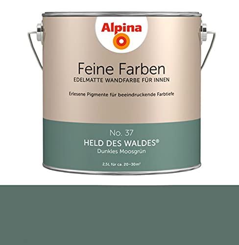 Alpina 2,5 L. Feine Farben, Edelmatte Wandfarbe für Innen, No.37 HELD DES...