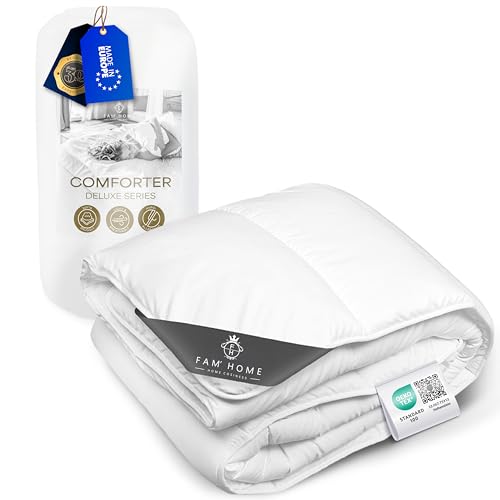 FAM Home Bettdecke 180x220 Weiche Mikrofaser Waschbar Ganzjährig I Zudecke...