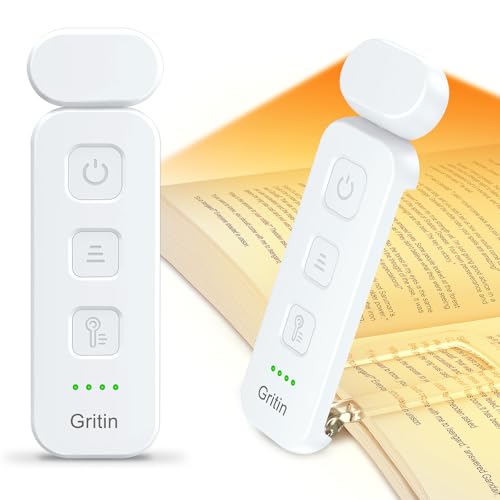 Gritin Leselampe Buch Klemme, Wiederaufladbare Buchlampe mit 7 LEDs, 3...