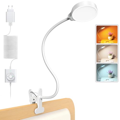Glocusent 5W Leselampe, 36 LED Leselampe Bett, augenschonende Klemmleuchte, 3...