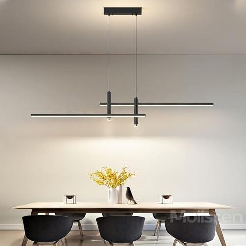 Moderne Esstisch Pendelleuchte Schwarz, Esstischlampe Modern, LED Hängelampe...