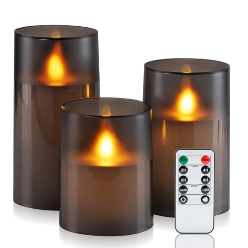 Homemory Wasserdicht Outdoor Flackernde Flammenlose Kerzen mit Realistischer...