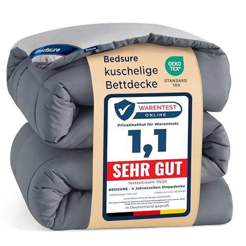 BEDSURE Bettdecke 135x200 Ganzjahresdecke Steppdecke - Bettdecke Ohne Bezug...