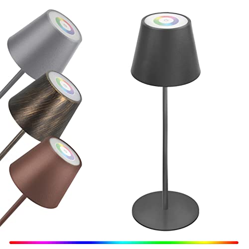 Tischlampe Kabellos 8 Farben RGB Dimmbare LED Akku Tischlampe Wiederaufladbar...