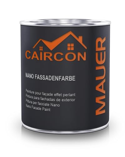 CAIRCON Nano Fassadenfarbe Außen Wandfarbe Sockelfarbe - Anthrazit Grau 750ml