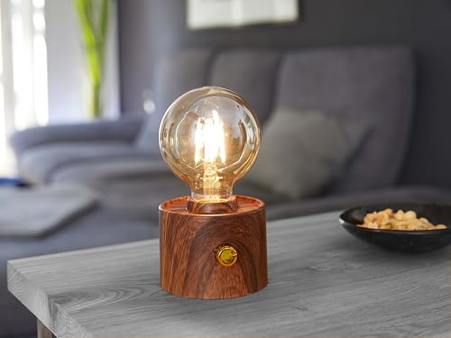 Northpoint Vintage Akku Glühbirne Edison LED Tischlampe USB-C dimmbar mit...