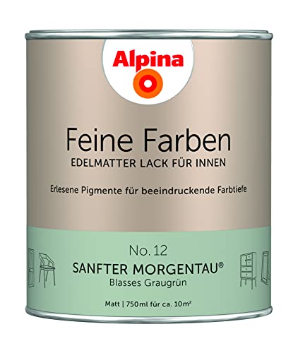 Alpina Feine Farben Lack No. 12 Sanfter Morgentau® edelmatt 750ml - Blasses...