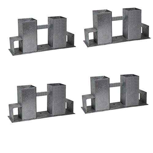 4x Holzstapelhilfe Feuerverzinkt für Kanthölzer 70x70mm / 40x60mm Stapelhilfe...