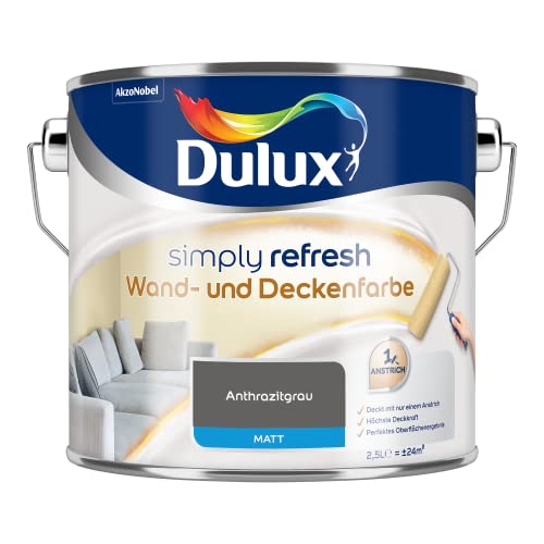 Dulux Simply Refresh Wand- und Deckenfarbe Anthrazitgrau 2,5l