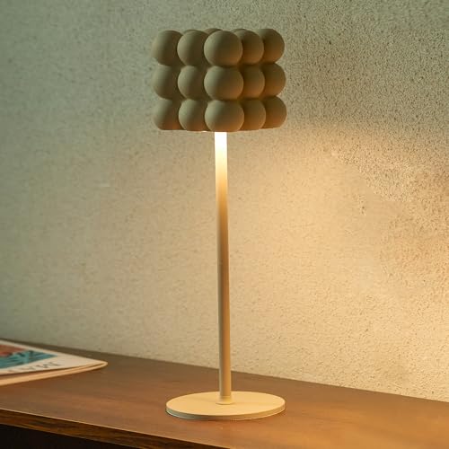DEELUX LED Dimmbare Akku Tischlampe Kabellos Touch Akkubetrieben...