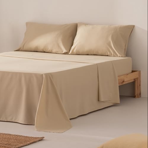 GAMUSI Bettwäsche-Set, 180 x 190/200 cm, 100 % Baumwolle, 4-teilig,...