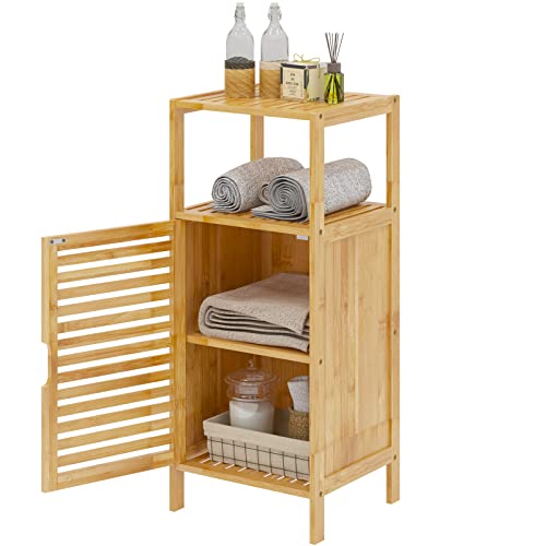 soges Bambus Beistellregal Badschrank Badezimmerschrank Beistellschrank...
