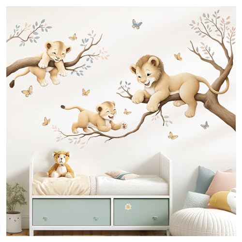 Little Deco Wandtattoo Dschungel Tiere Wandsticker Kinderzimmer Löwen AST...