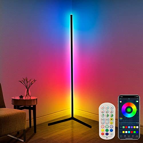 DeeprBling LED Stehlampe Wohnzimmer, 165cm Ecklampe RGB Dimmbar mit...