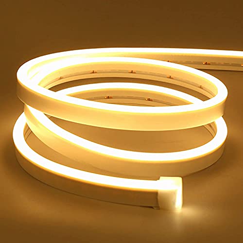 Lamomo LED Strip 2M, Warmweiss 12V Dimmbar Neon LED Streifen, Wasserdicht 3000K...