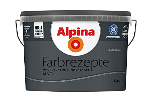 Alpina Farbrezepte Innenfarbe – Dunkle Eleganz matt – Wandfarben für...