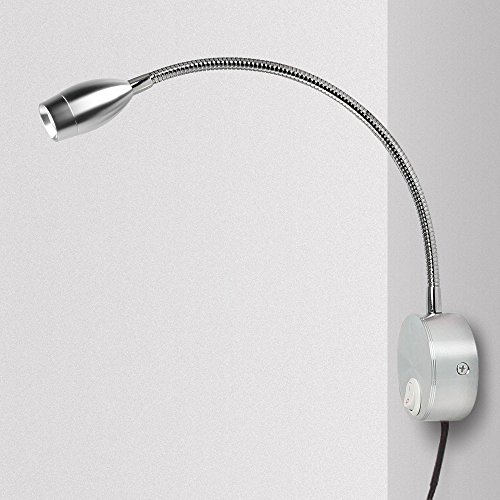 JHS-TECH Leselampe Wandmontage, LED Bettleseleuchte Schwanenhalslampe Bett...